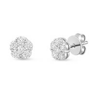 Boucles d'oreilles Idee Preziose dal 1987 Femme in Or blanc Diamante IP.OK18B/21D